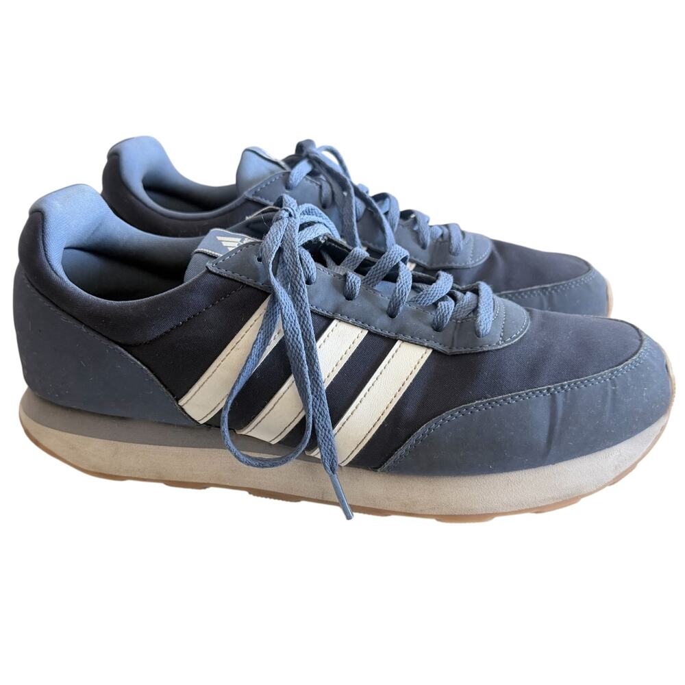 Adidas Run 60s 3.0 Sneaker Trainer Sz 10 Men Blue White Athletic Retro Workout